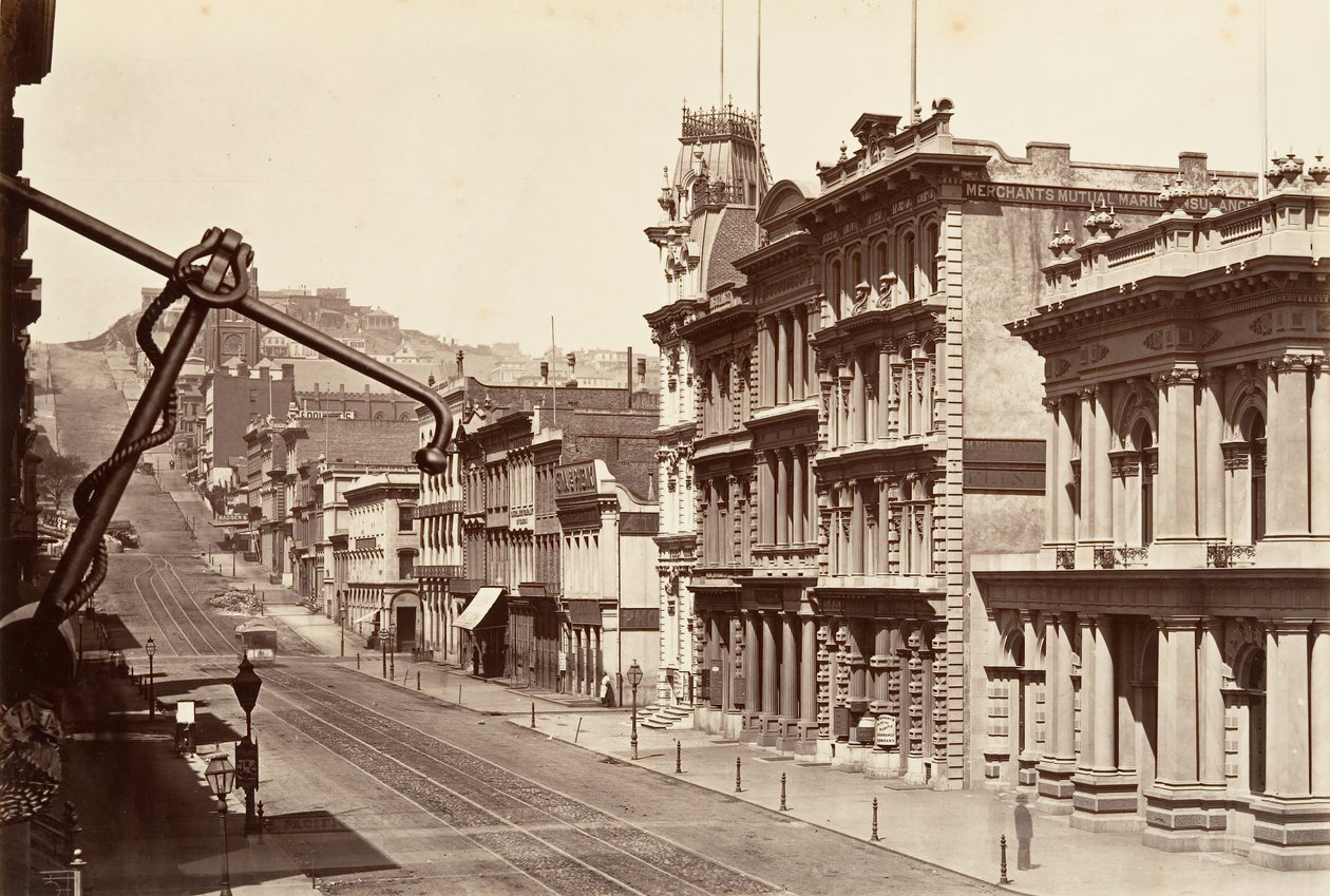 Nordseite der California Street, 1864, gedruckt ca. 1876 von Carleton Emmons Watkins