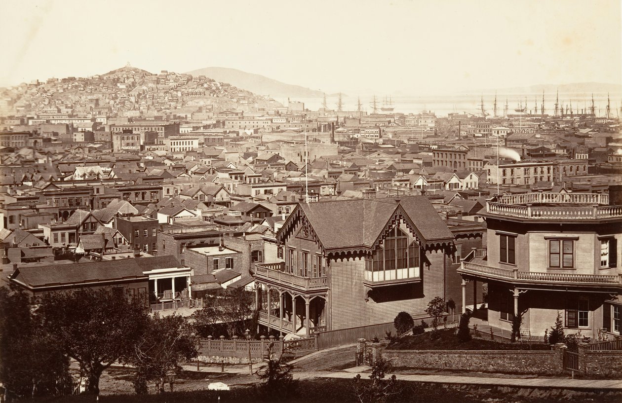 San Francisco, von Rincon Hill (1864, gedruckt ca. 1876) von Carleton Emmons Watkins