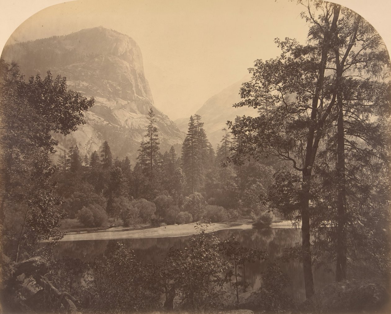 Der See am Fuße des Half Dome, 1861 von Carleton Emmons Watkins