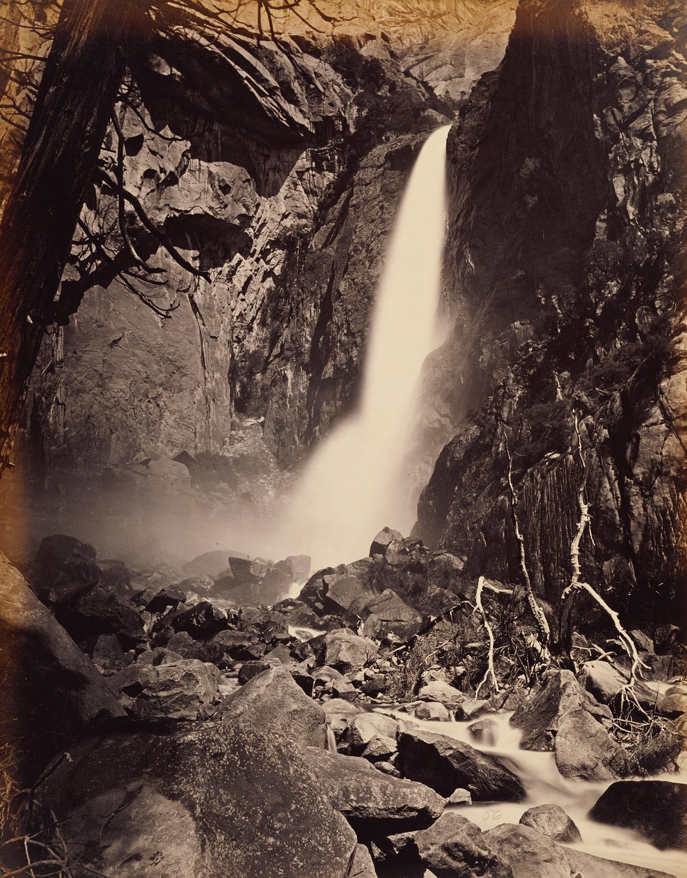 Unterer Yosemite-Fall, 418 ft. von Carleton Watkins