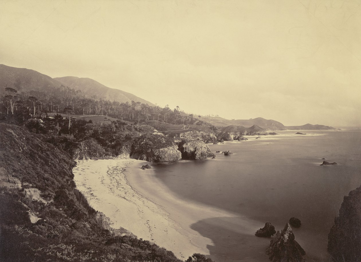 Pazifikküstenansicht / Gibson Beach, Pt. Lobos, Monterey-Küste von Carleton Watkins