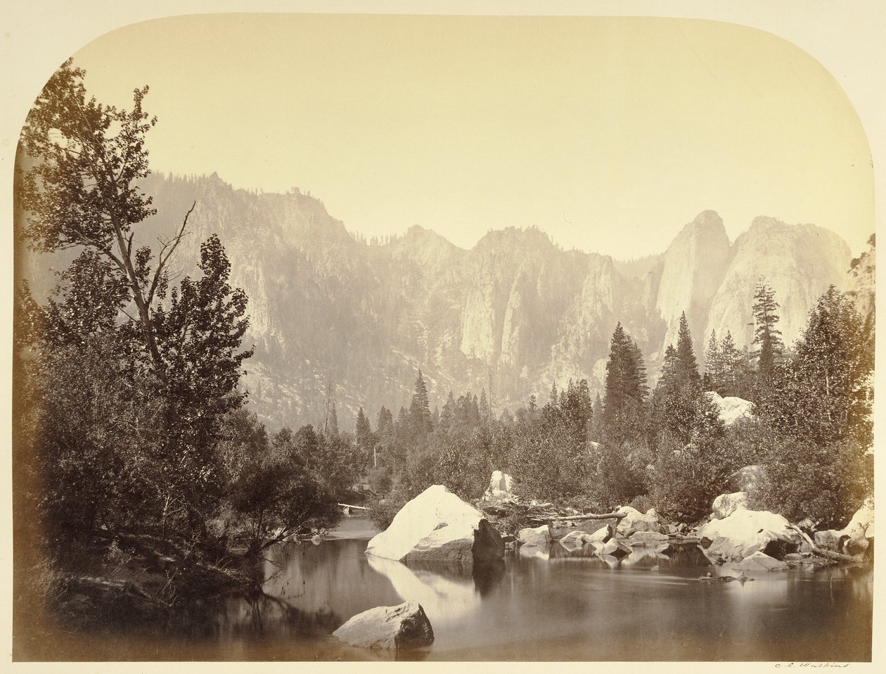 Blick auf die Merced - Yosemite von Carleton Watkins