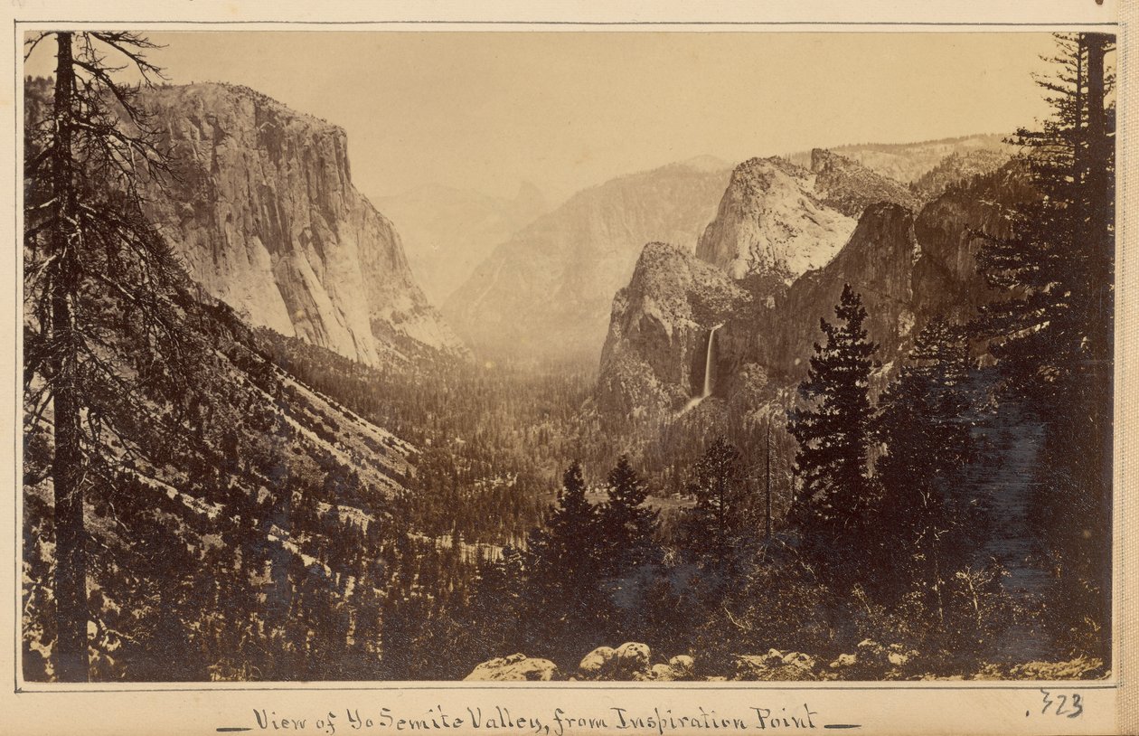 Yosemite-Tal vom Mariposa-Pfad von Carleton Watkins
