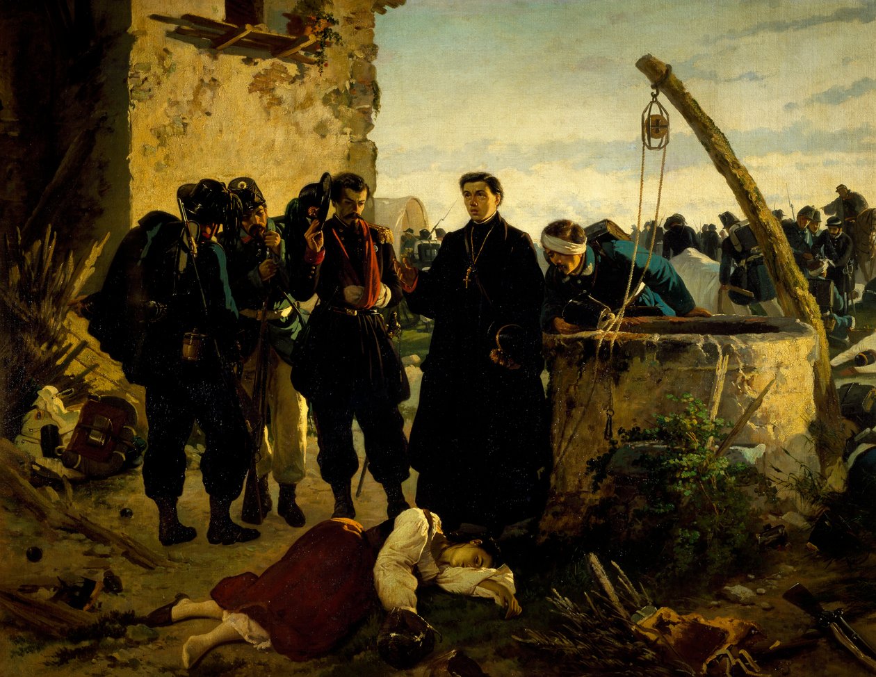 Anna Cuminello tot aufgefunden Tage nach der Schlacht von San Martino im Jahr 1859, von Carlo Ademollo von Carlo Ademollo