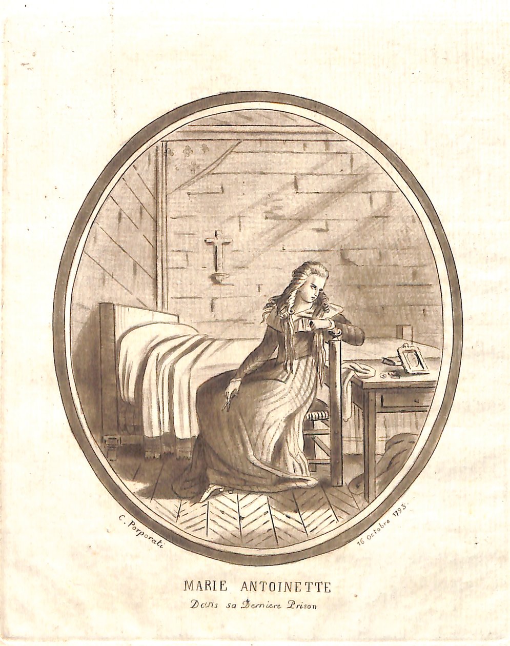 Marie-Antoinette letzte Gefängnis von Carlo Antonio Porporati