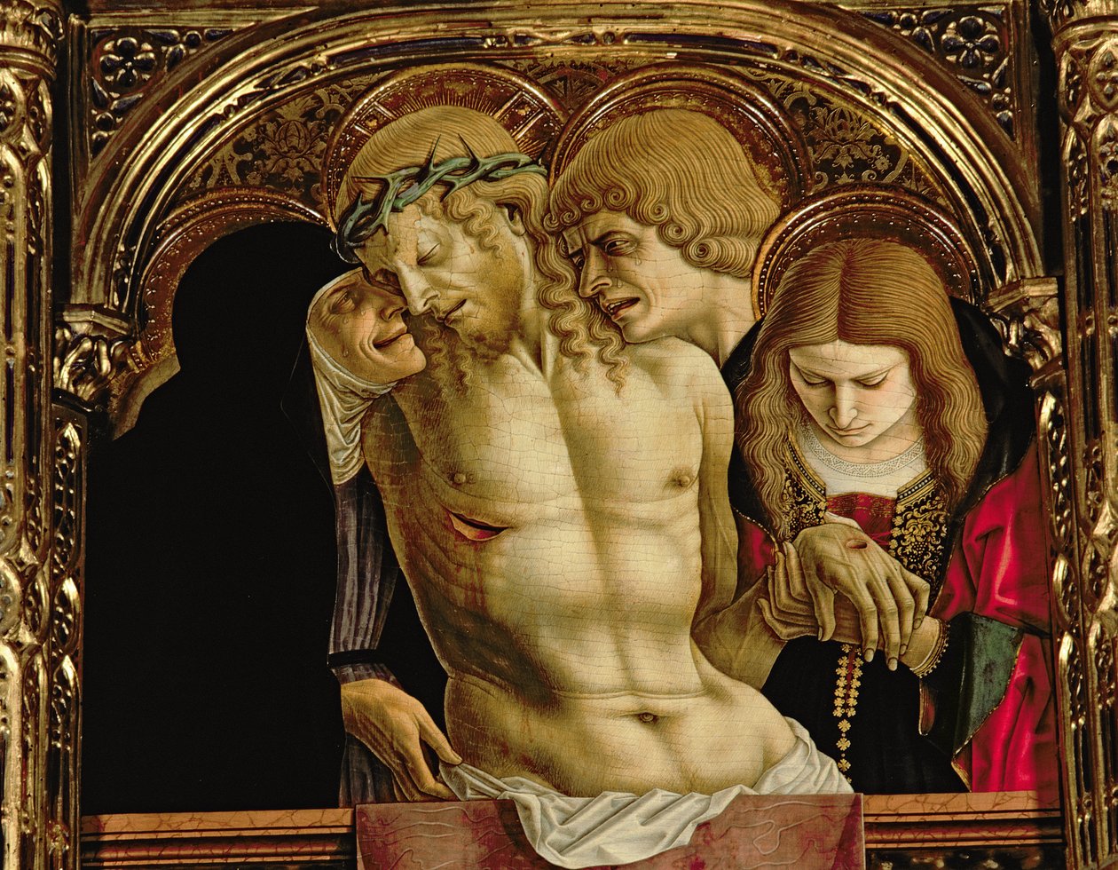 Beweinung Christi (Detail) von Carlo Crivelli
