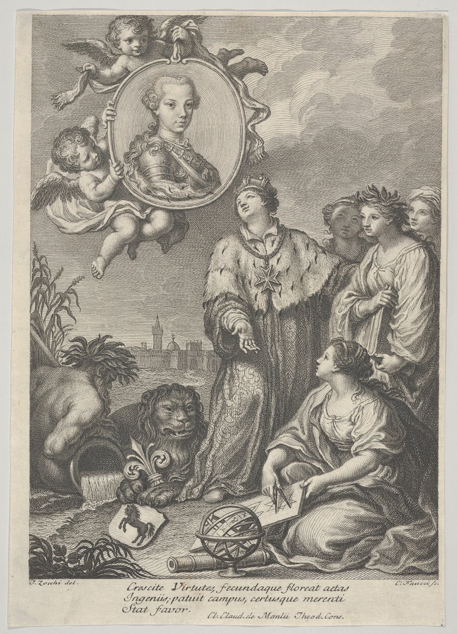 Porträt des zukünftigen Heiligen Römischen Kaisers Leopold II. als Erzherzog von Österreich, ca. 1760-67 von Carlo Faucci
