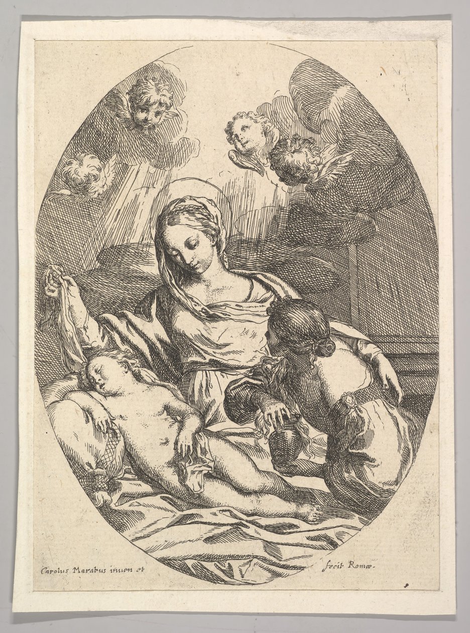 Jungfrau und Kind mit der Heiligen Maria Magdalena von Carlo Maratta or Maratti
