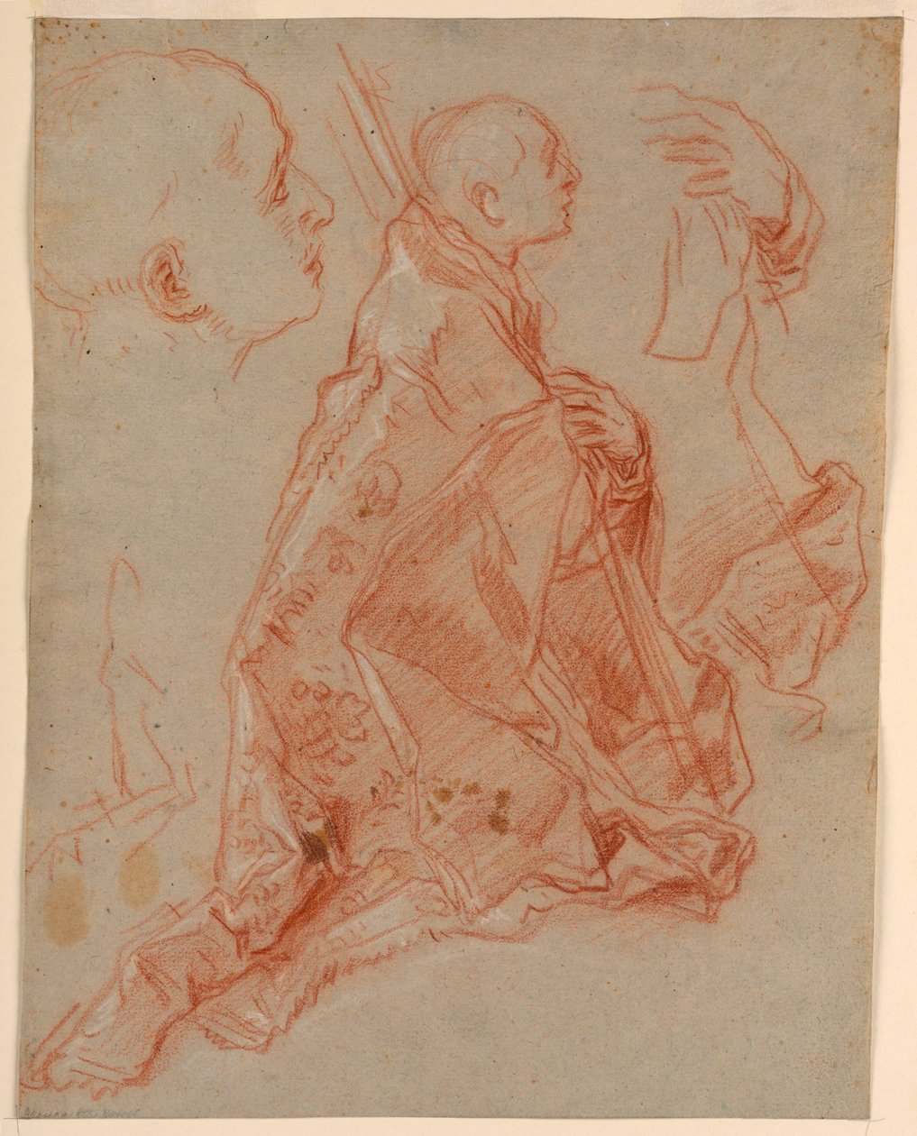 Studie eines jungen Bischofs in Anbetung von Carlo Maratti