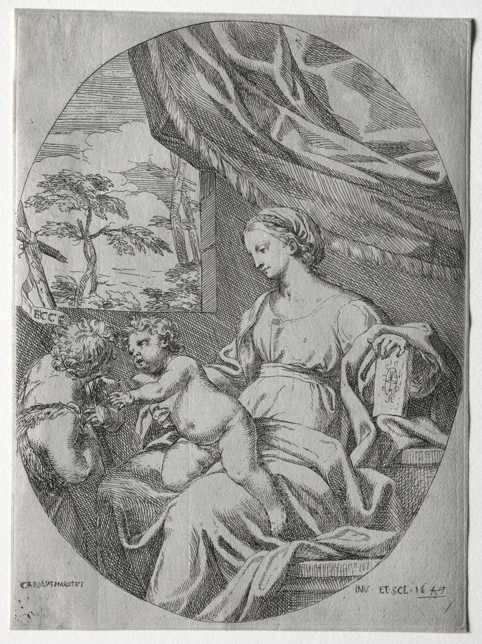 Jungfrau und Kind mit dem kleinen Johannes von Carlo Maratta or Maratti