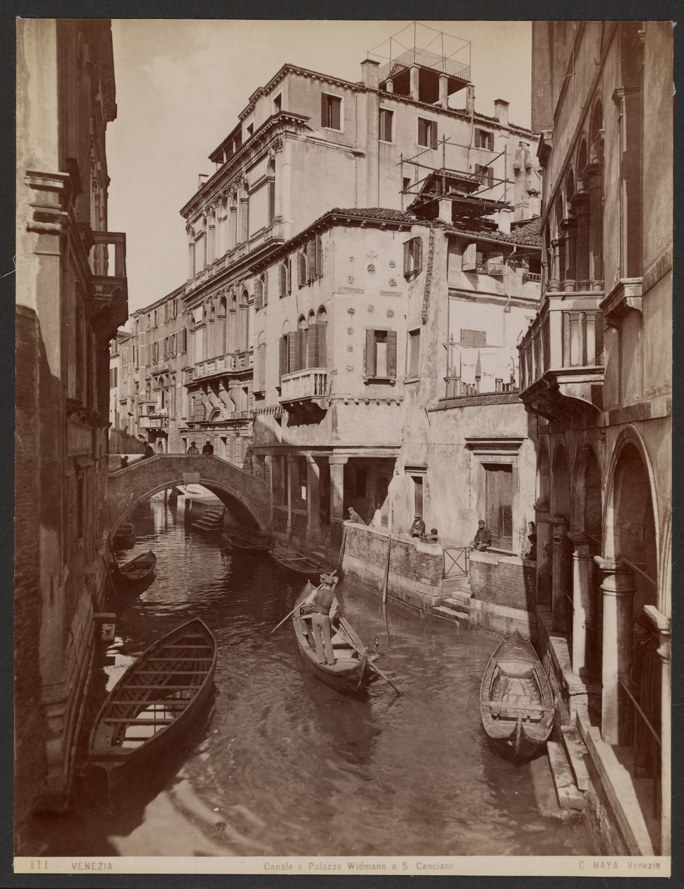 Kanal und Widmann Palazzo bei St. Canciano von Carlo Naya