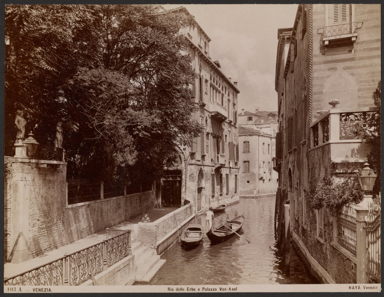 Rio delle Erbe und Palazzo Van-Axel von Carlo Naya