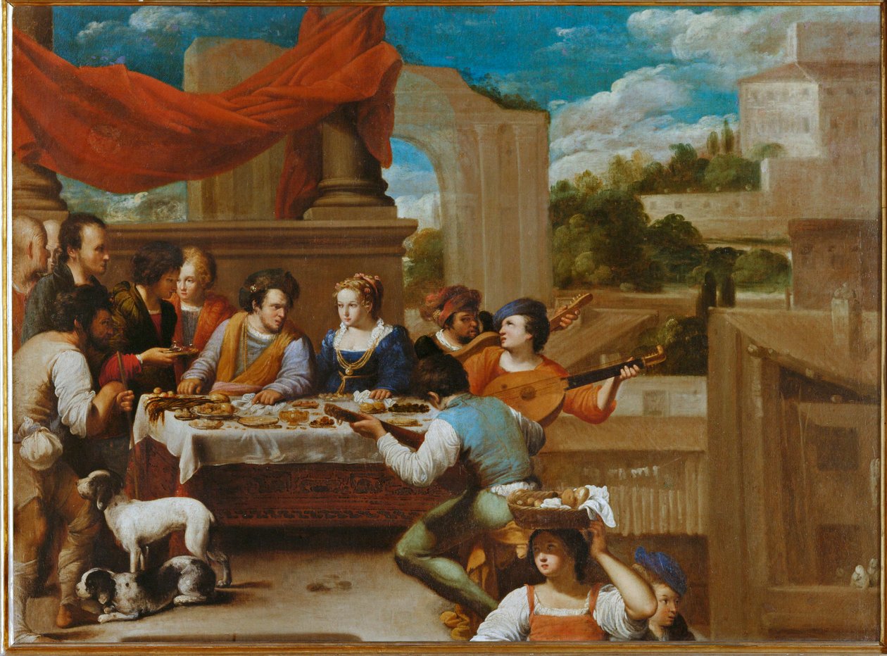 Der reiche Mann und der arme Lazarus von Carlo Saraceni