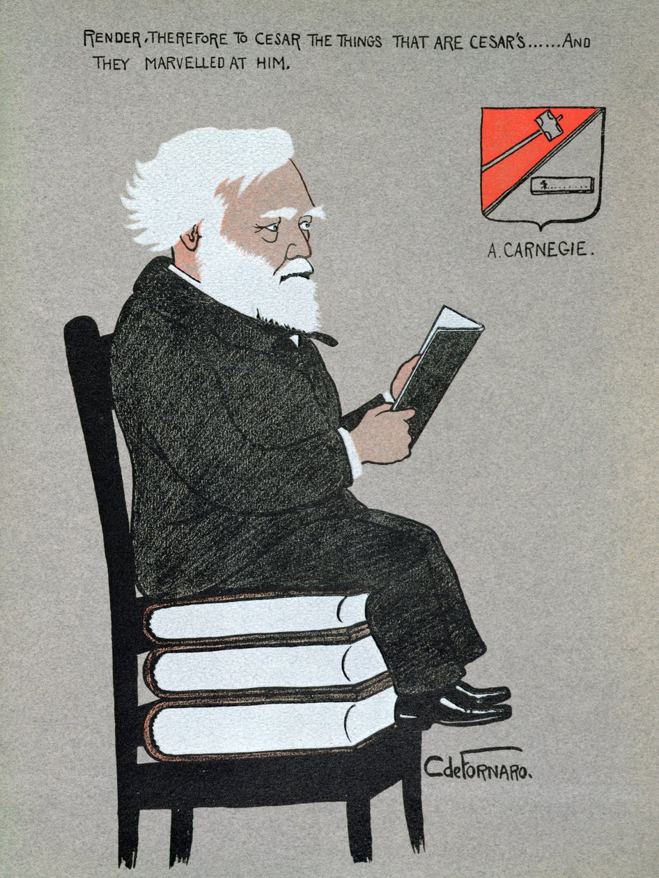 Karikatur von Andrew Carnegie (1835-1919), Illustration aus 