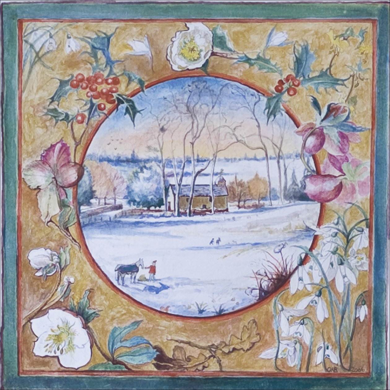 Weihnachtsmorgen, Little Somborne von Caroline Hervey Bathurst