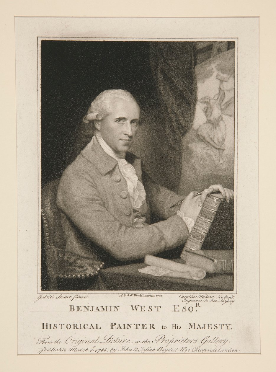 Benjamin West Esq.r / Historischer Maler Seiner Majestät von Caroline Watson