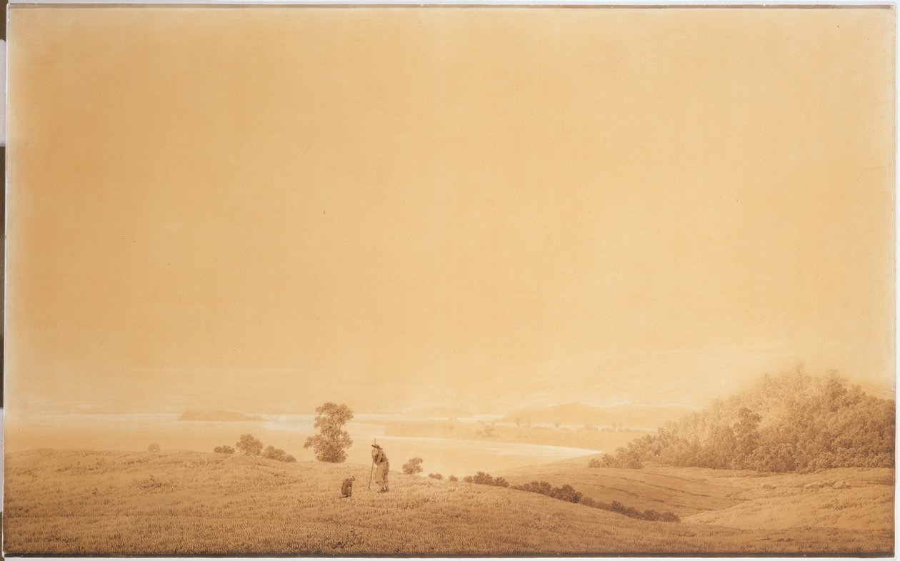 Die Ostküste der Insel Rügen mit Schäfer von Caspar David Friedrich