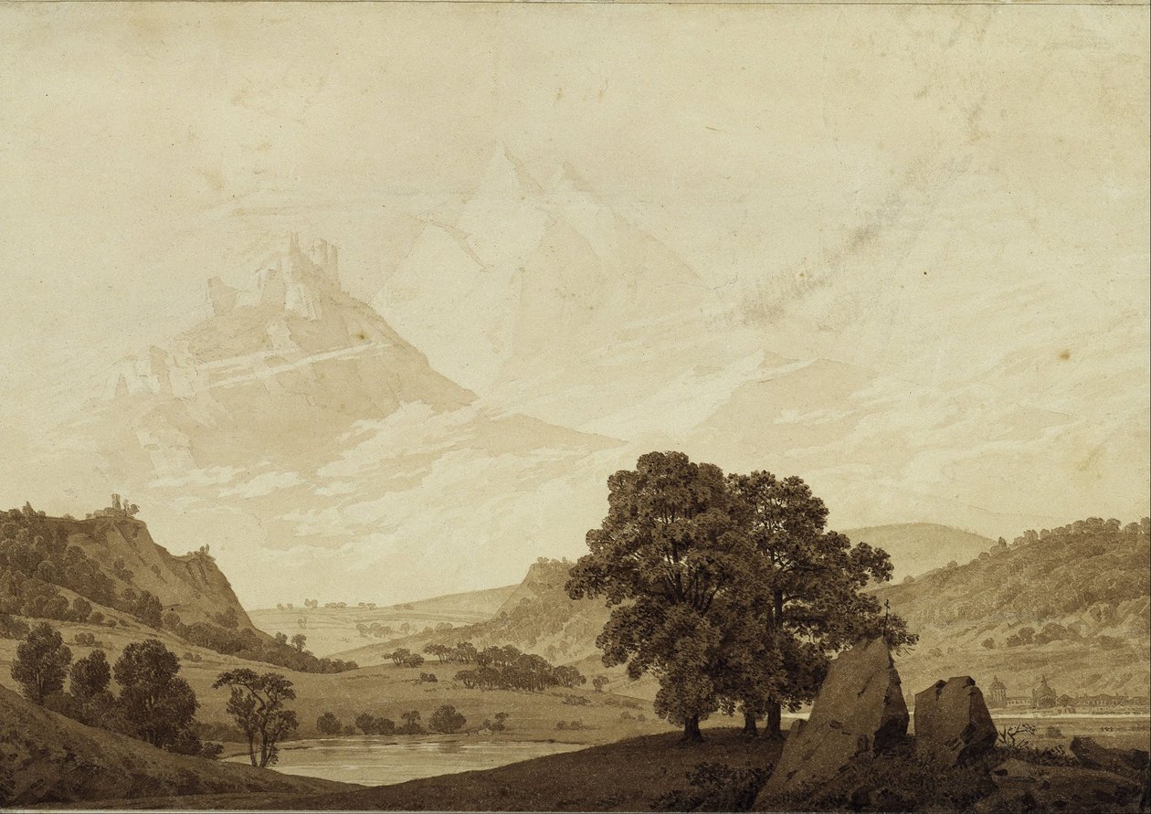 Herbst - Abend - Reife (aus dem Zyklus der Jahreszeiten, Tageszeiten und Lebensalter von 1803) von Caspar David Friedrich