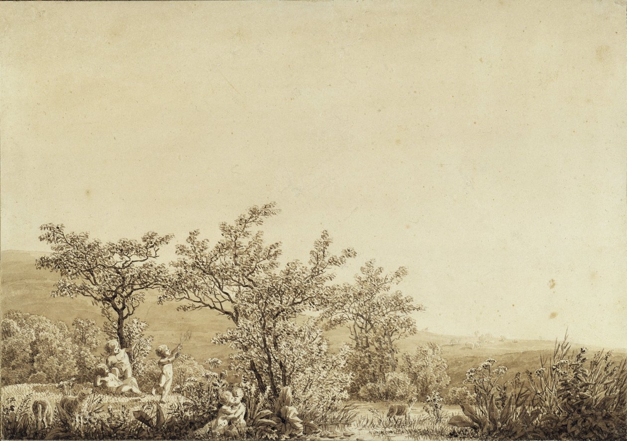 Herbst - Abend - Reife (aus dem Zyklus der Jahreszeiten, Tageszeiten und Lebensalter von 1803) von Caspar David Friedrich