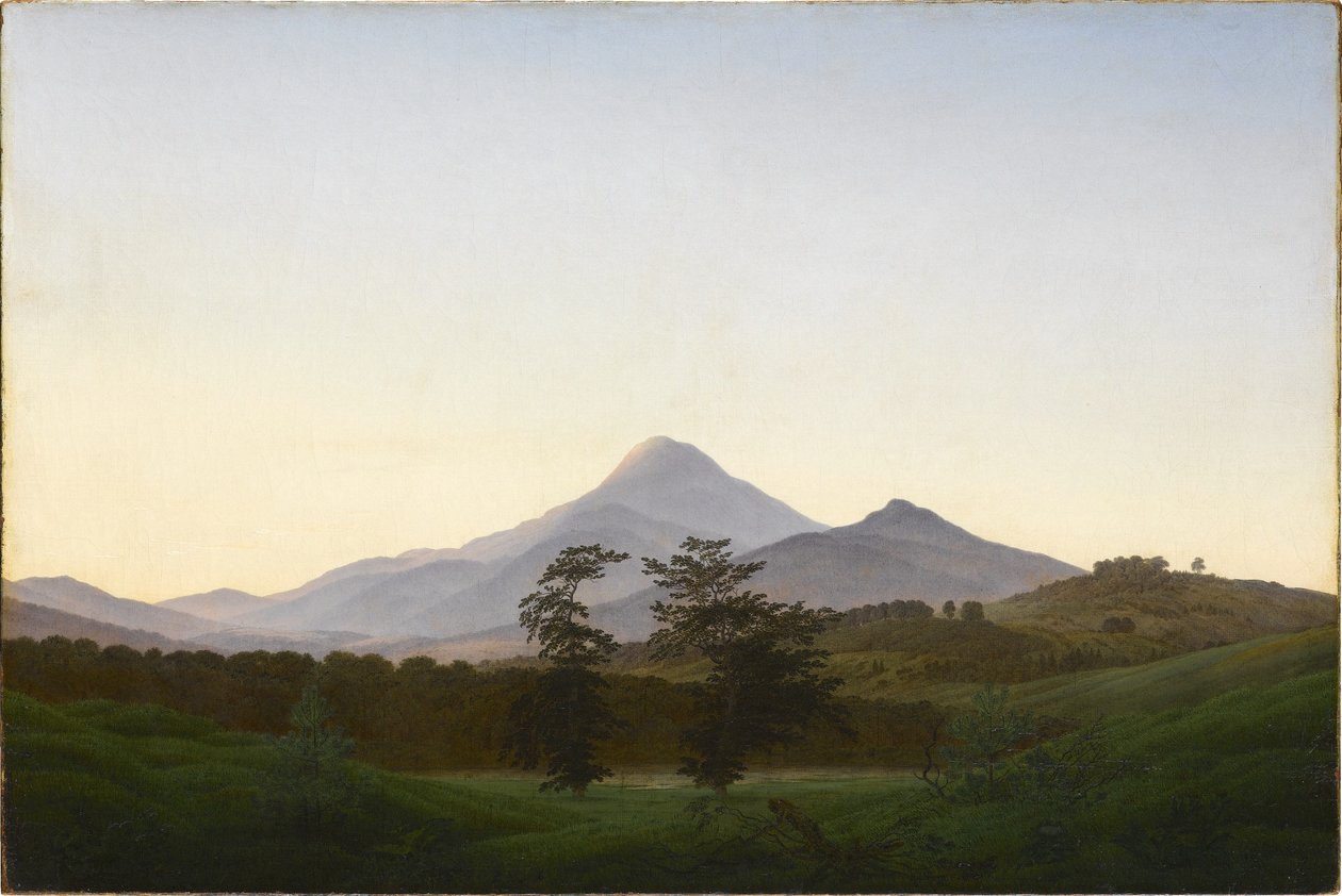 Böhmische Landschaft von Caspar David Friedrich