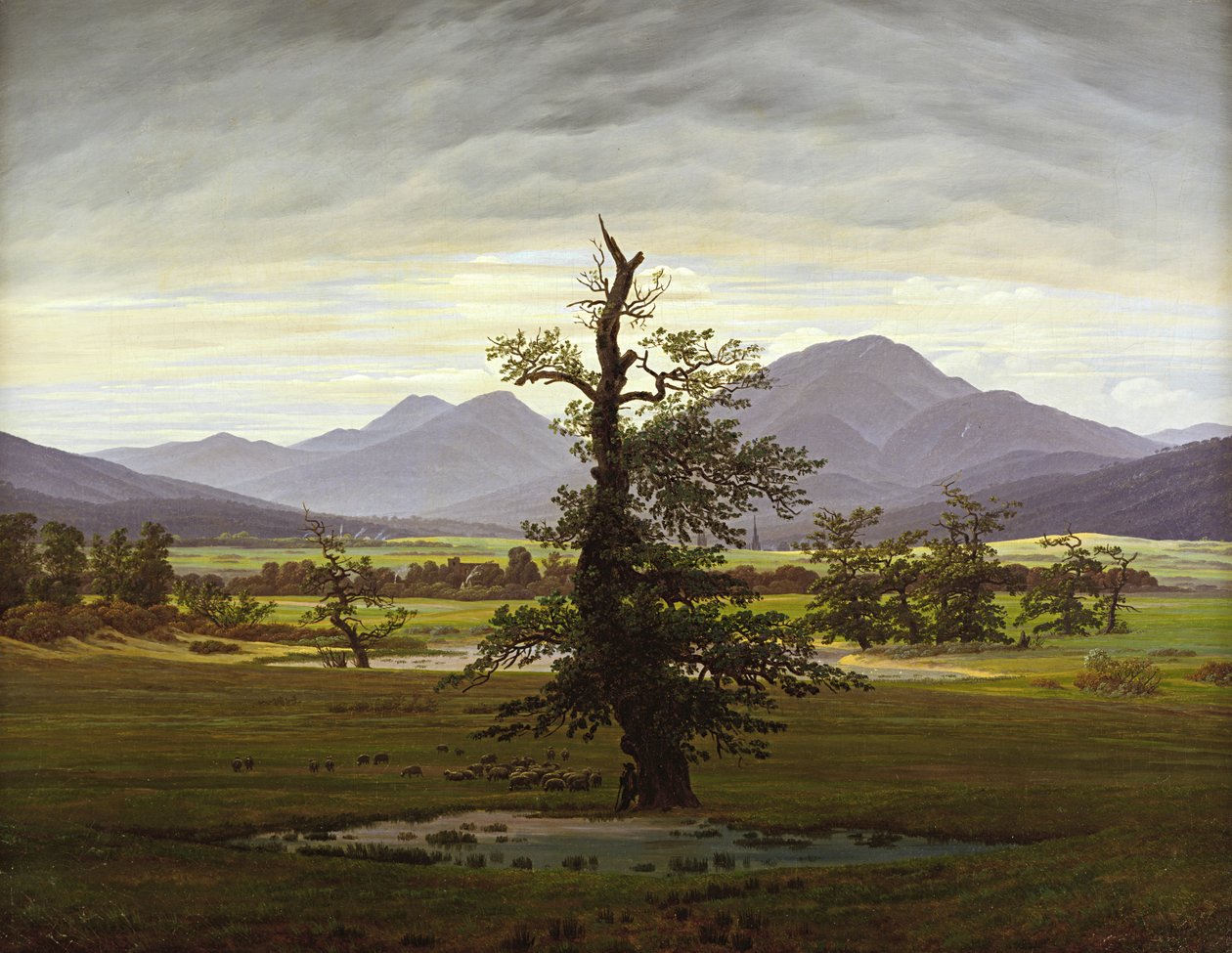 Einsamer Baum von Caspar David Friedrich