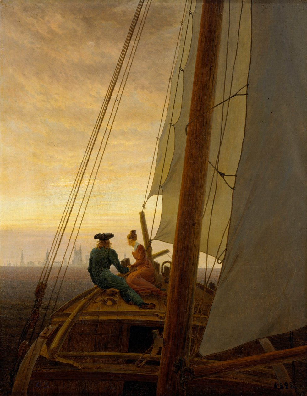 Auf dem Segler von Caspar David Friedrich