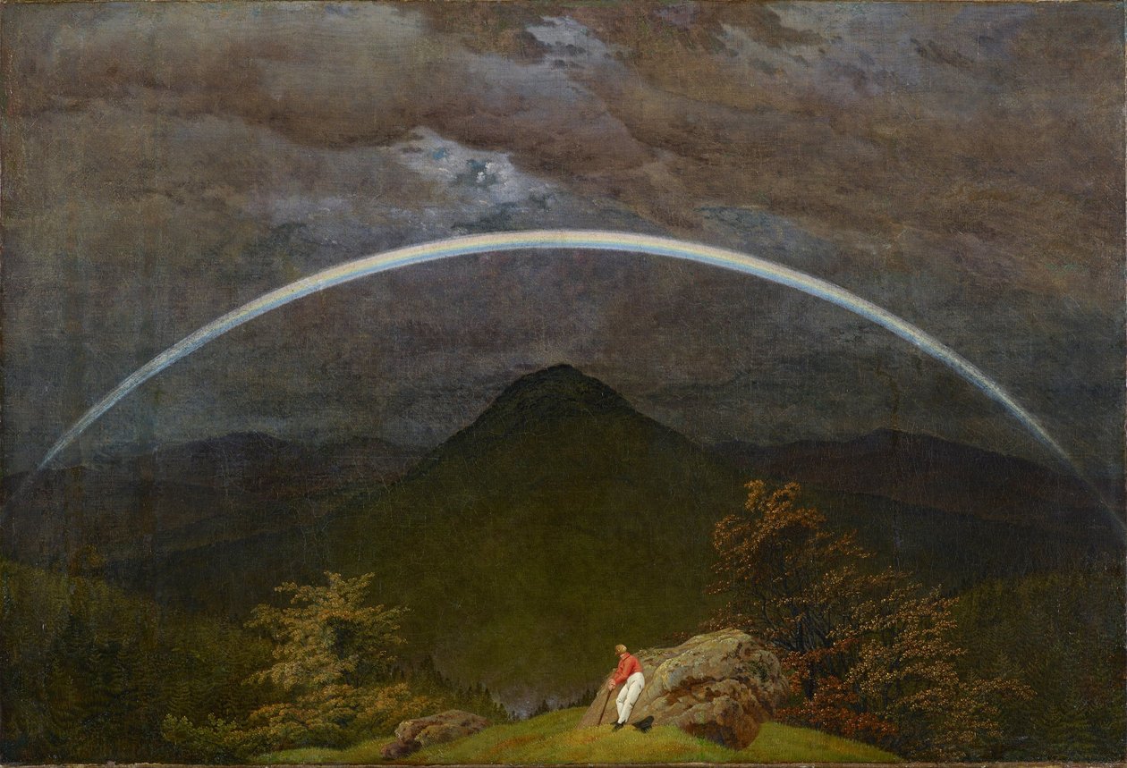 Berglandschaft mit Regenbogen von Caspar David Friedrich