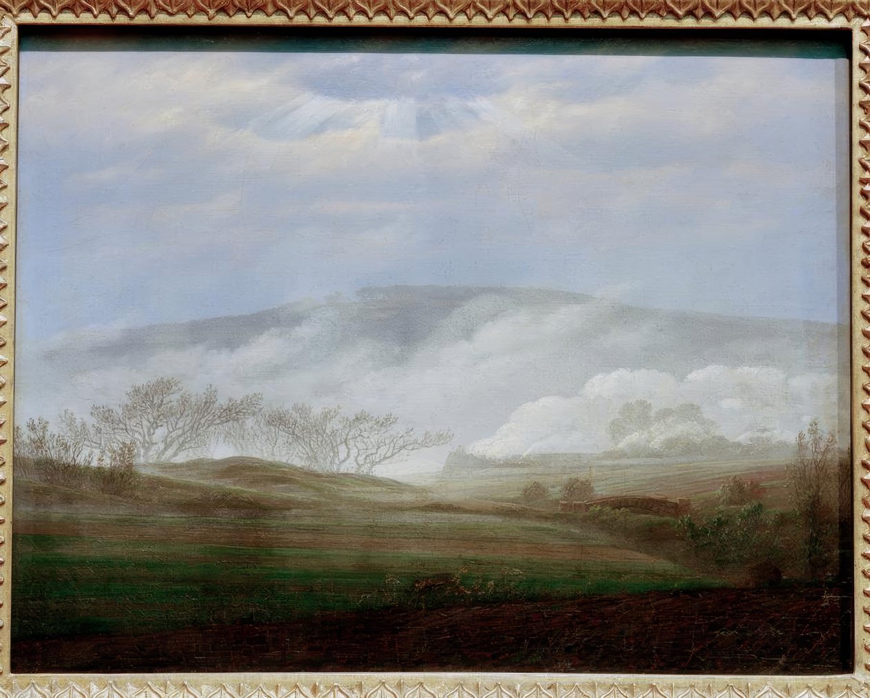 Nebel im Elbtal von Caspar David Friedrich
