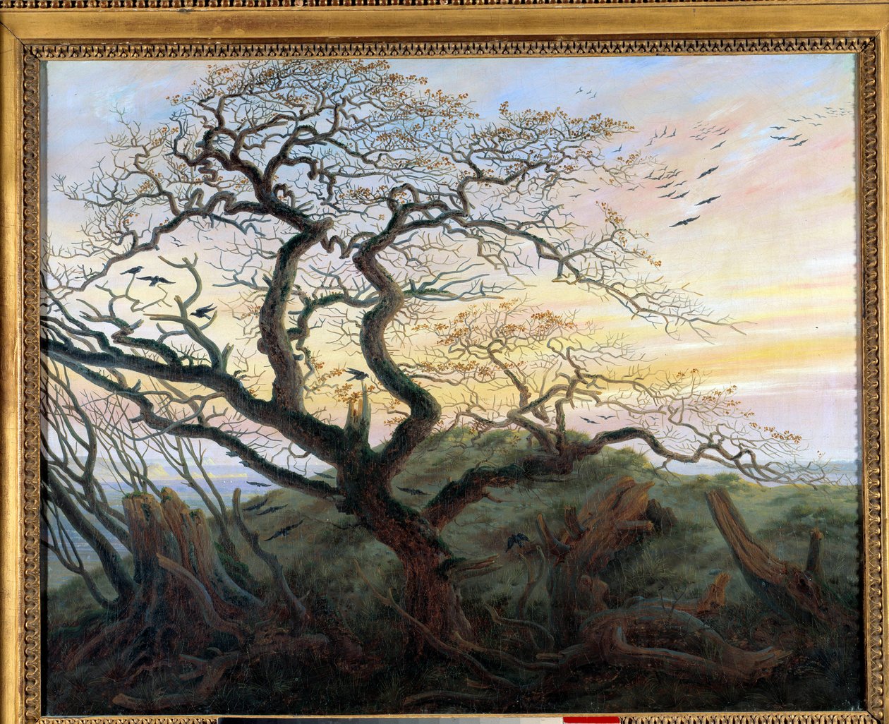 Der Baum mit Krähen von Caspar David Friedrich