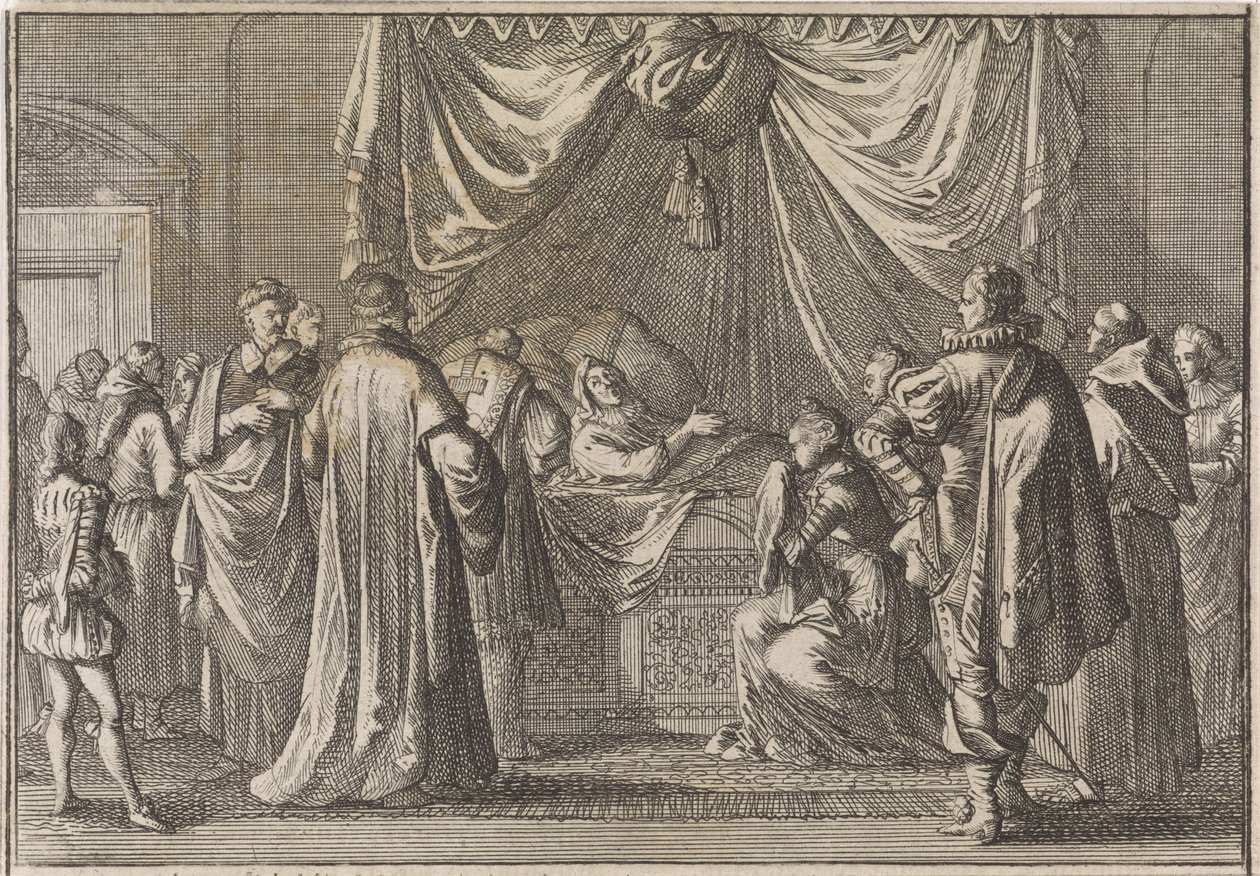 Sterfbed van Maria de Medici, 1642 von Caspar Luyken (attributed to)