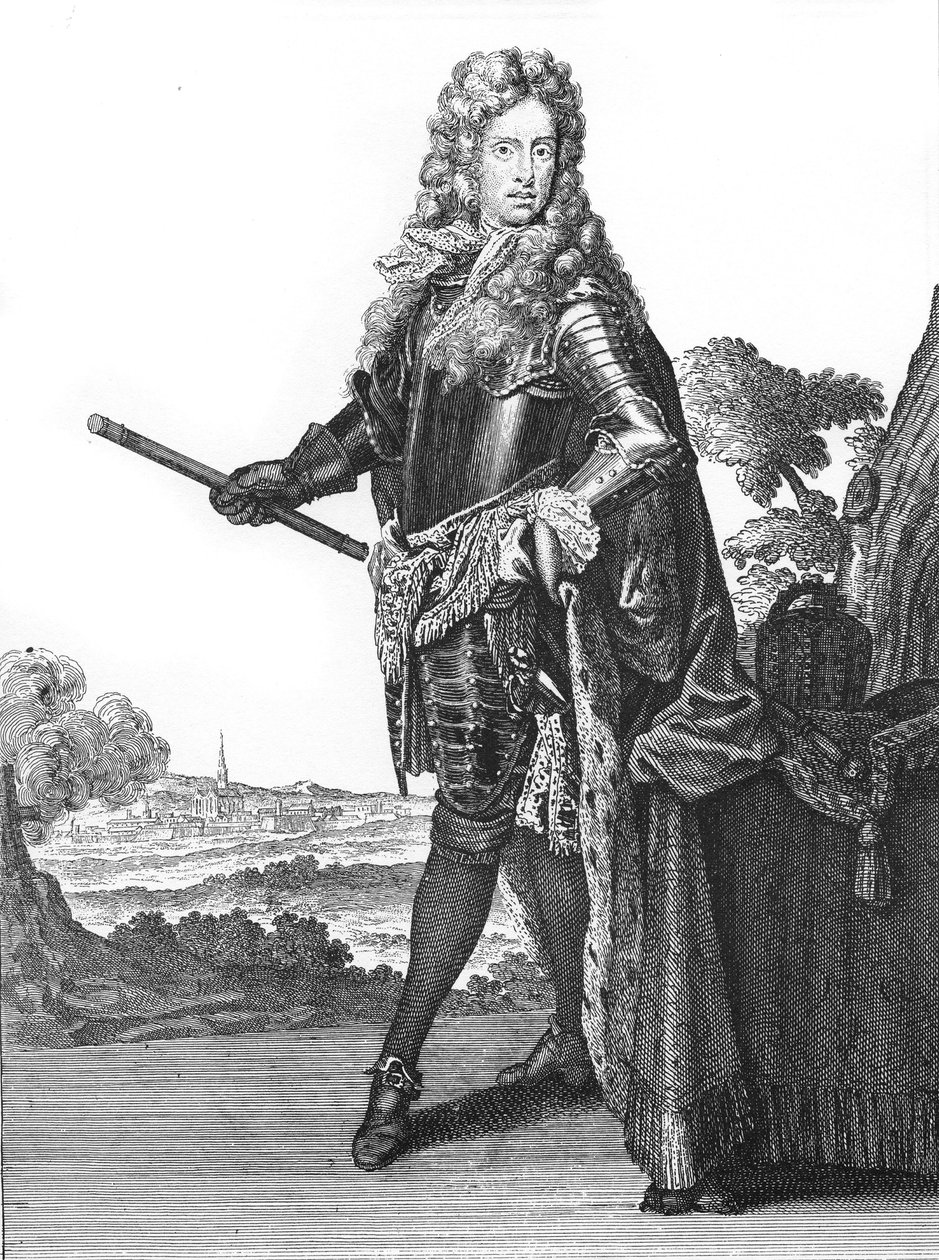 Joseph I., Heiliger Römischer Kaiser 1678-1711 - Porträt von Kaiser Joseph I. des Heiligen Römischen Reiches (1678-1711), deutscher römischer Kaiser - Zeichnungen von Caspar Luyken - Graviert & veröffentlicht von Christoph Weigel (Nürnberg 1703) von Caspar Luyken