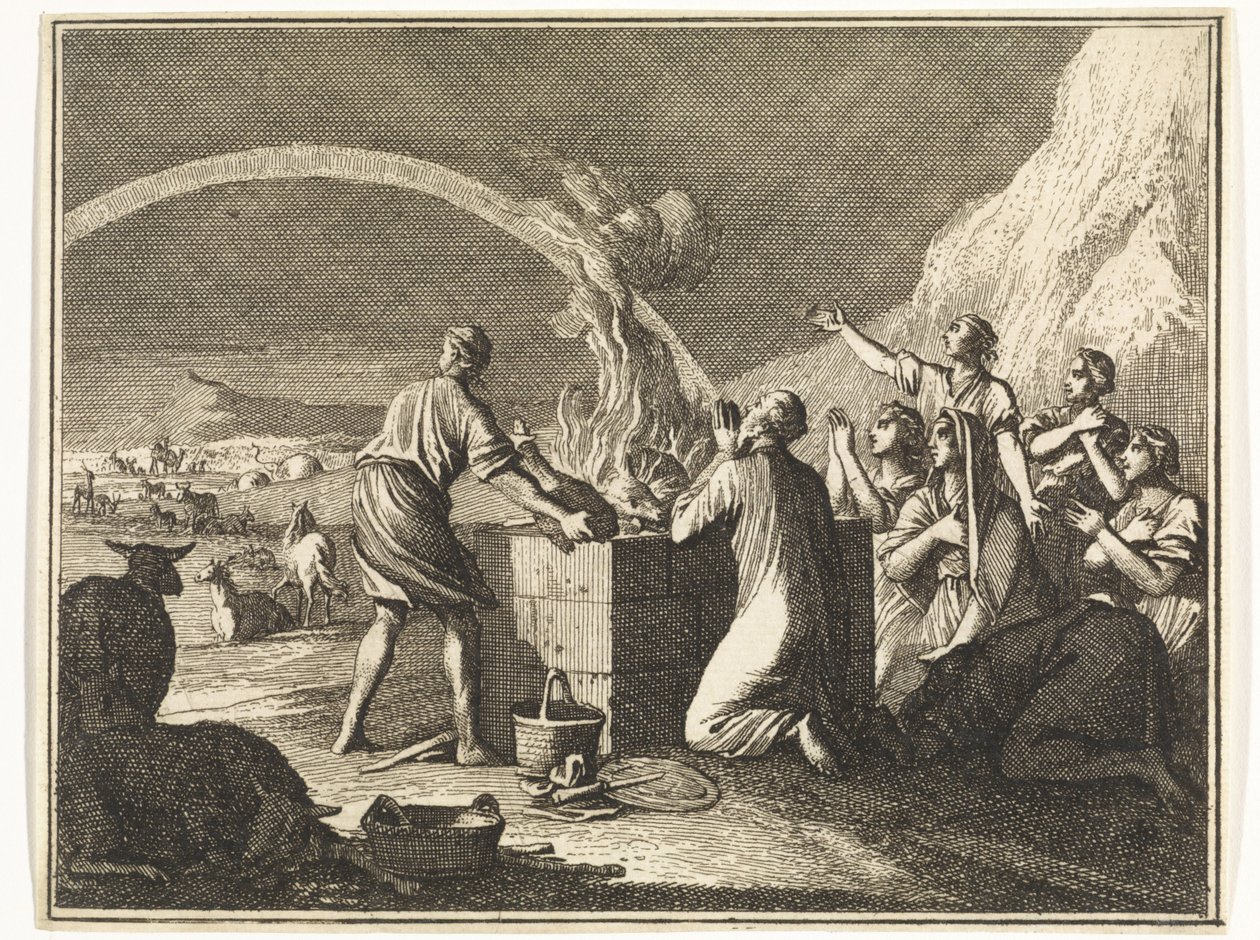 Opfer von Noah nach der Sintflut von Caspar Luyken