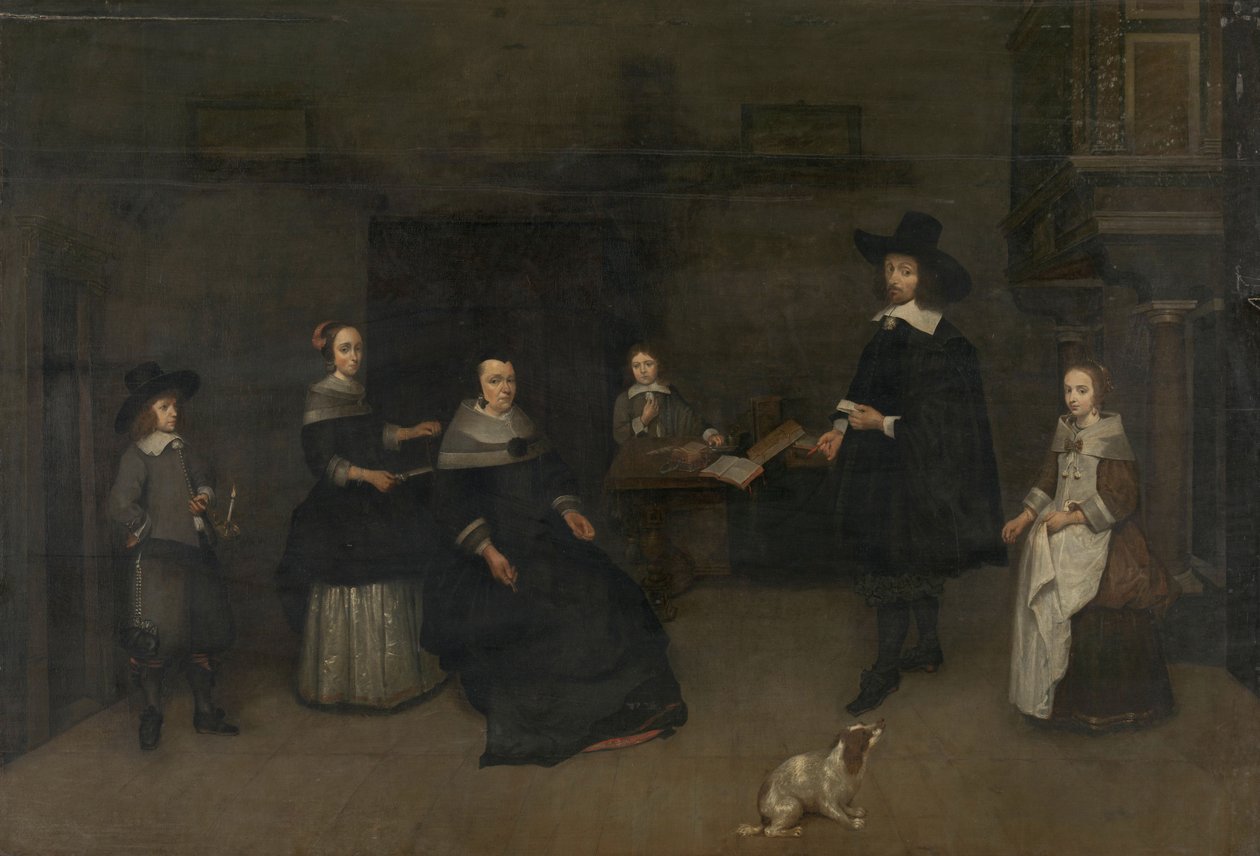 Familienszene von Caspar Netscher