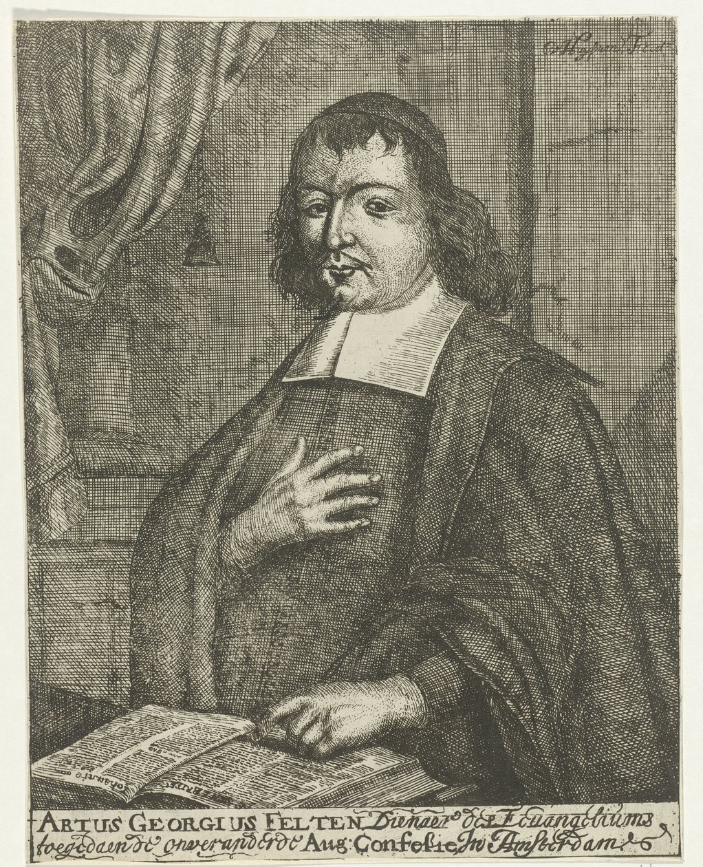 Porträt von Artus Georg Velten von Caspar van Huysum