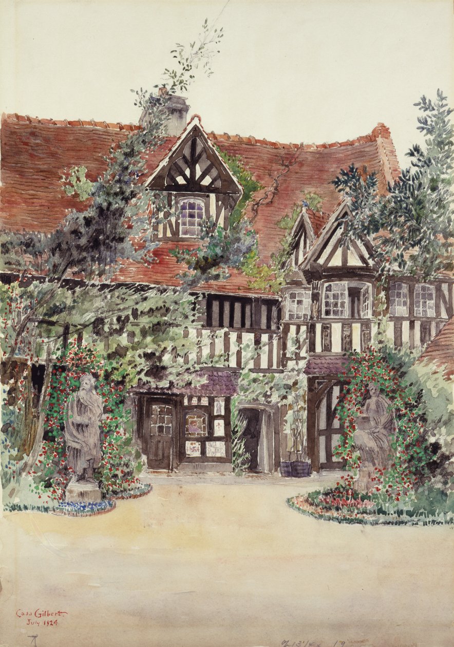Der kleinere Hof, Hotel Guilleaume le Conquerant, Dives, Frankreich von Cass Gilbert
