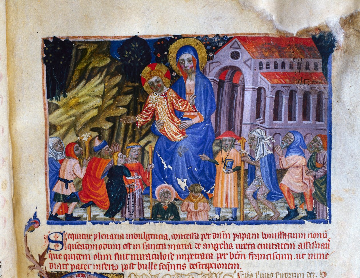 Miniatur aus dem Livre Vermeil de Montserrat von Catalan School