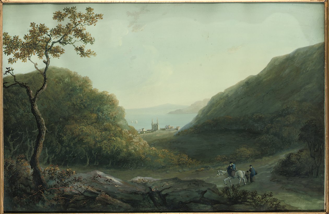 Penrhyn Castle, bei Bangor, Gwynedd, Nordwales, vor 1820 von Catherine Maria Bury