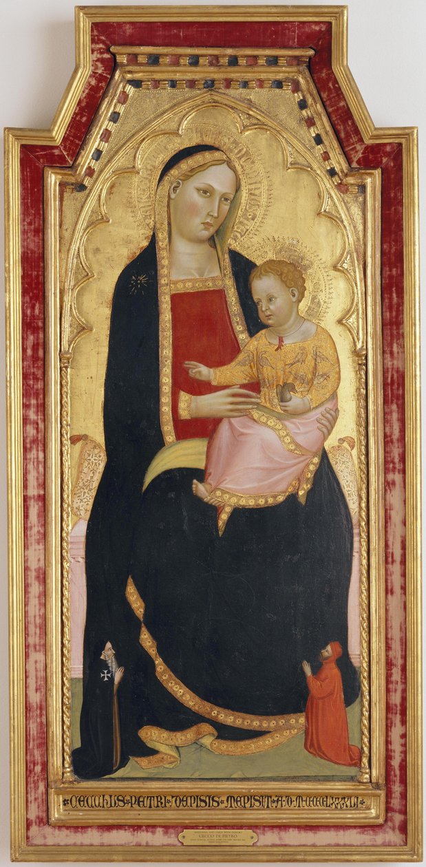 Madonna und Kind mit Stiftern von Cecco di Pietro
