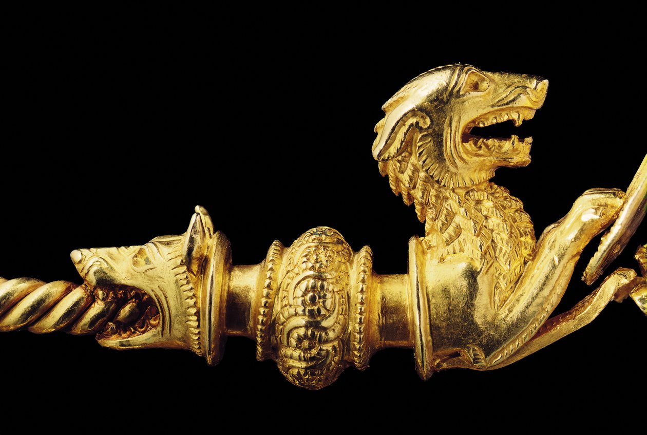 Sehr wichtige La Tene Kriegerfibel, Detail von Celtic
