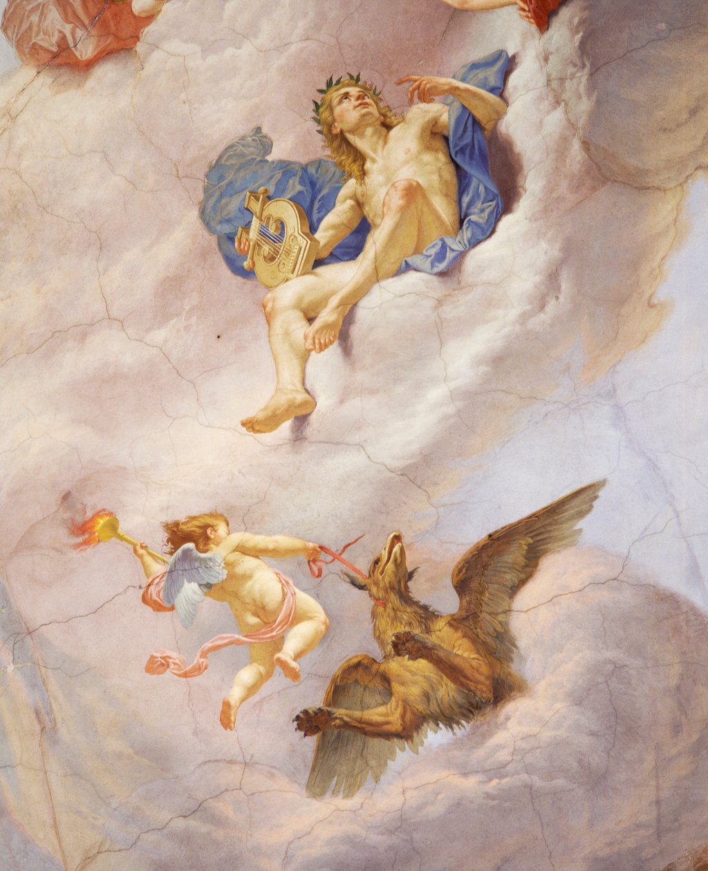 Detail aus Allegorie Italiens, Fresko von Cesare Mariani, Decke, Saal der Mehrheit, Palazzo delle Finanze, Rom von Cesare Mariani