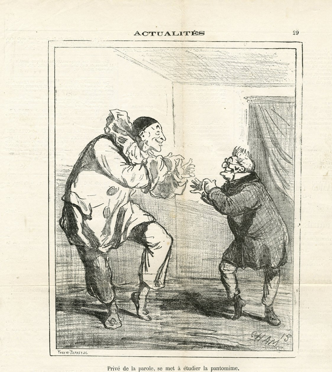 Illustration von Cham (1819-1879) in Le Charivari von Amédée de Noé