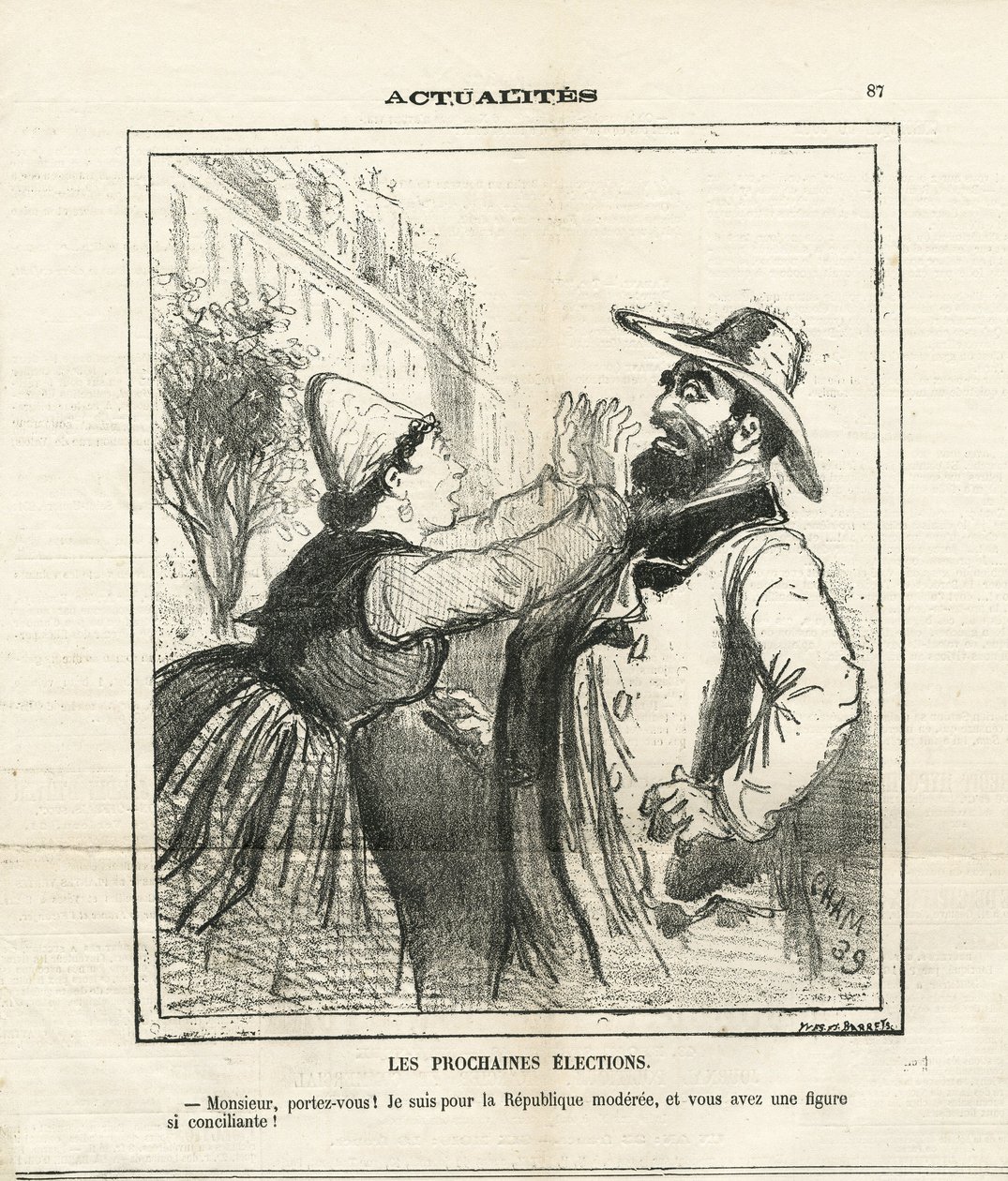 Illustration von Cham (1819-1879) in Le Charivari von Amédée de Noé
