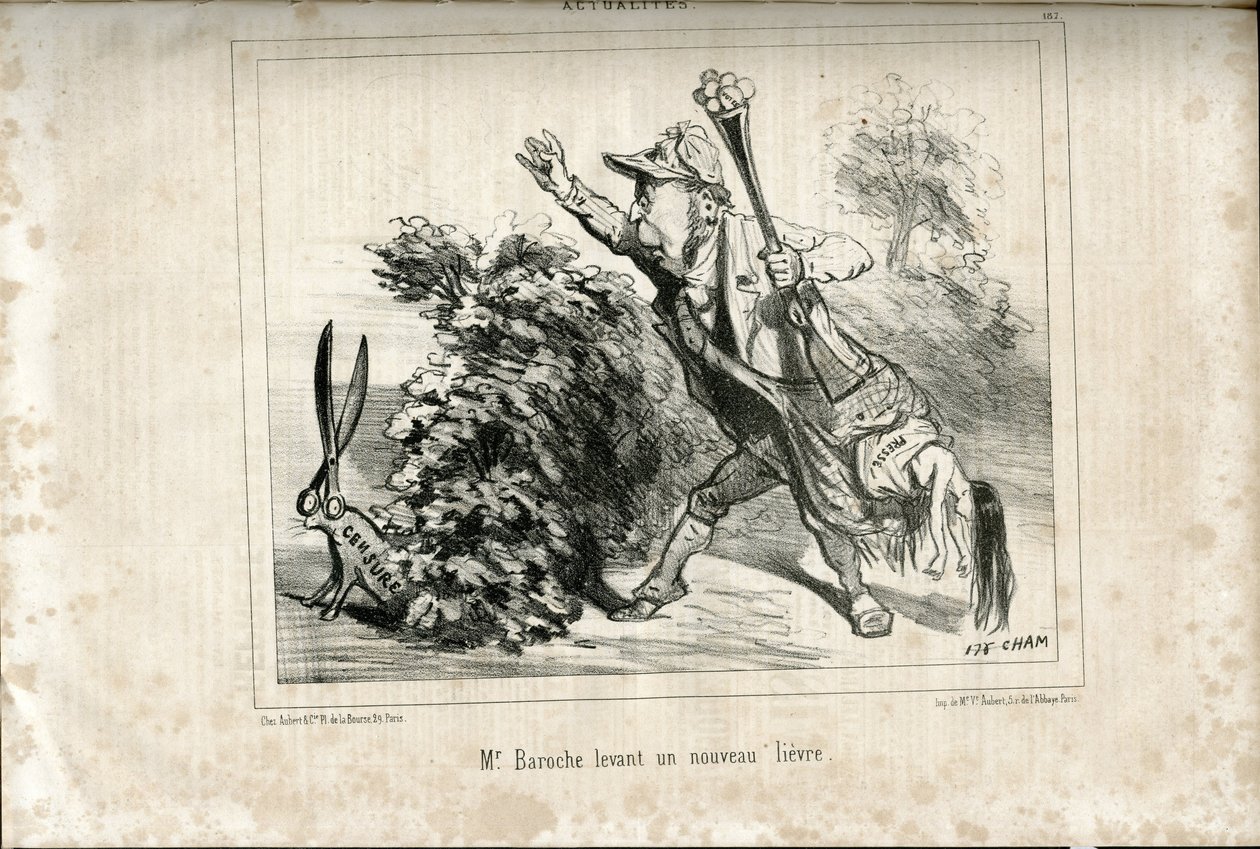 Illustration von Cham (1819-1879) in Le Charivari von Amédée de Noé
