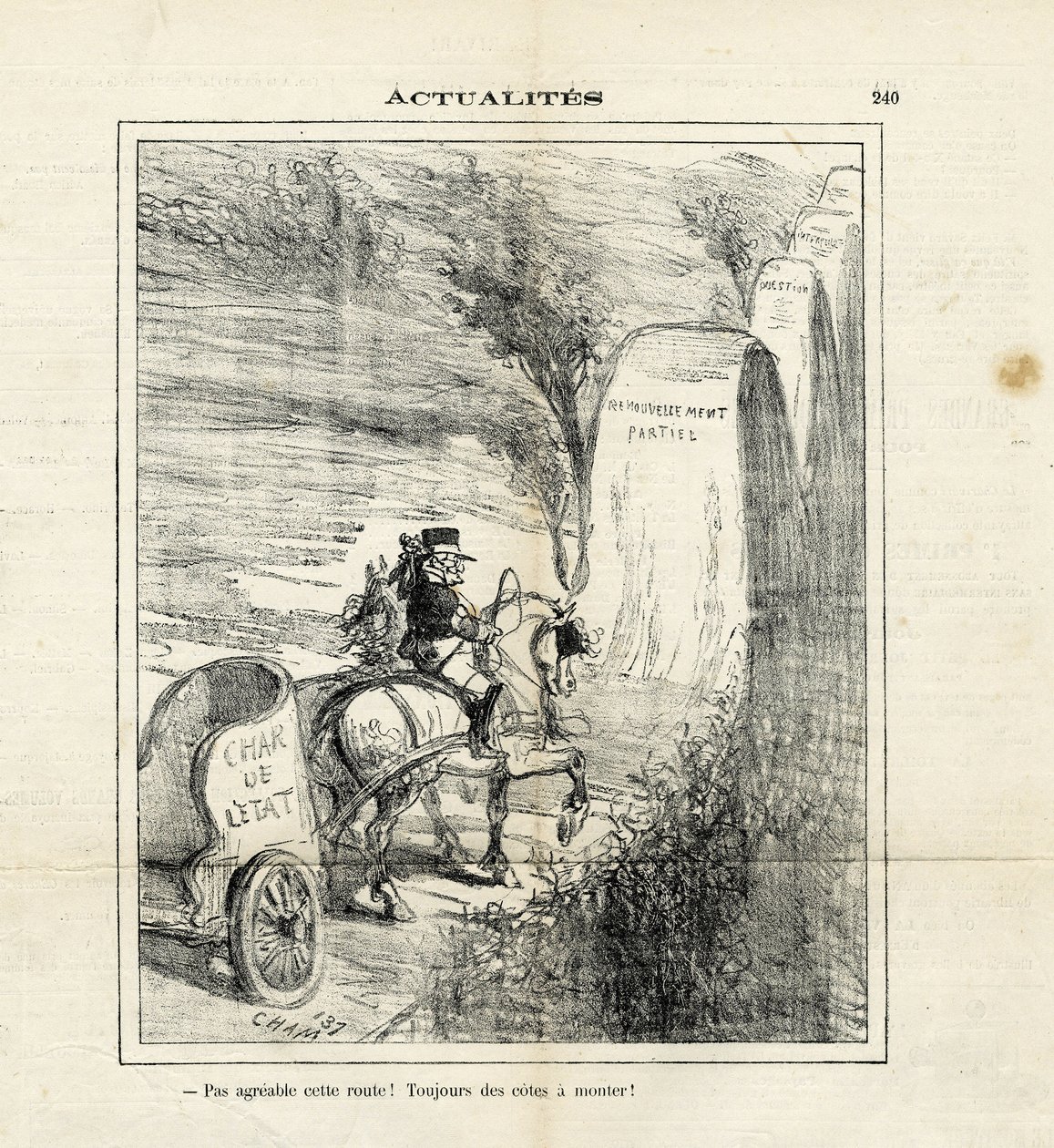 Illustration von Cham (1819-1879) in Le Charivari von Amédée de Noé