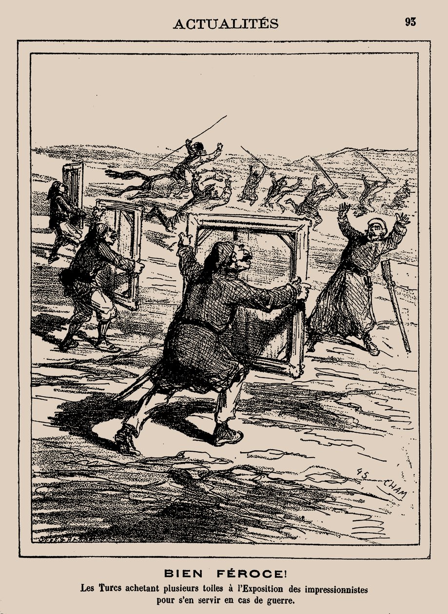 Wild! Die Türken kaufen mehrere Werke auf der Impressionistenausstellung..., 1877 von Cham