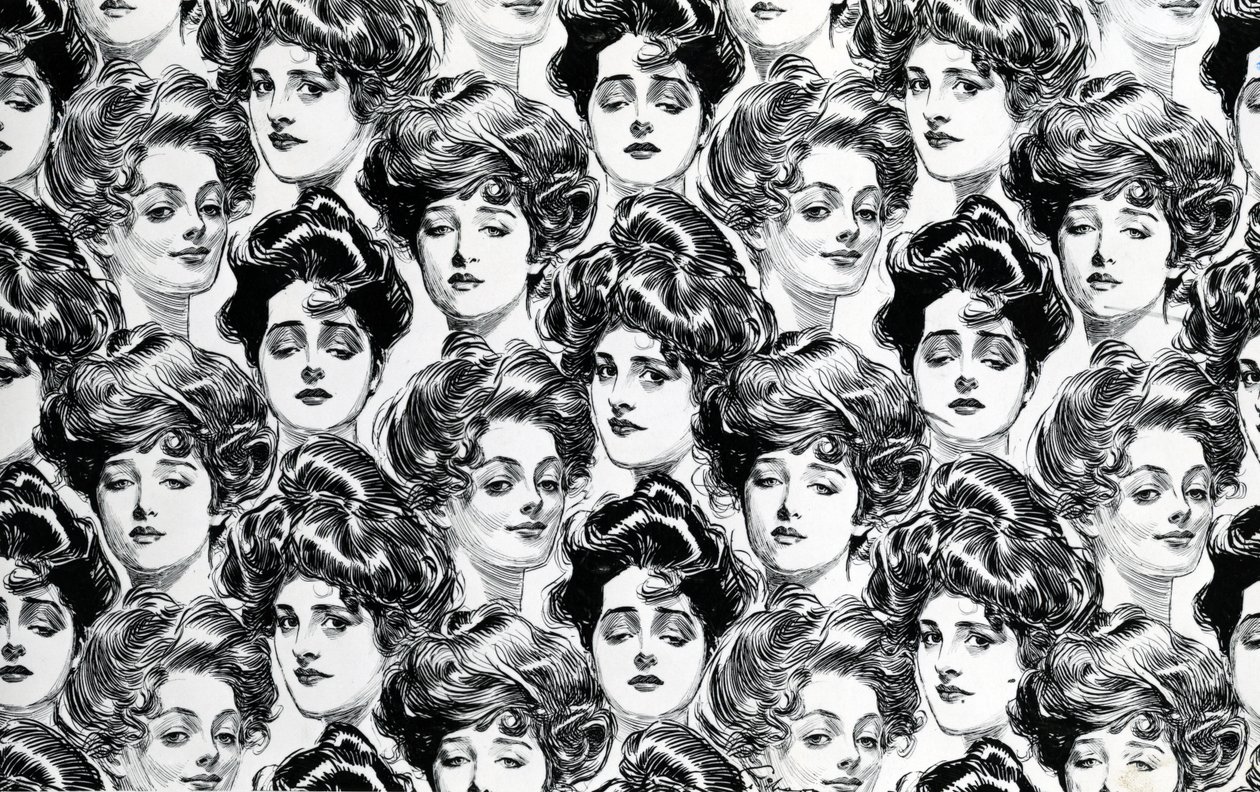 Entwurf für Tapete, geeignet für eine Junggesellenwohnung, 1902 von Charles Dana Gibson
