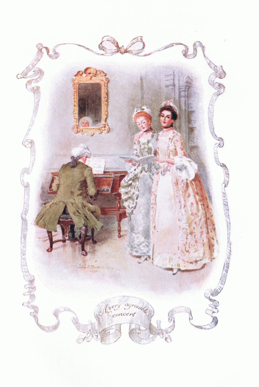 Ein sehr angenehmes Konzert, aus The Vicar of Wakefield veröffentlicht von J M Dent & Son Ltd, 1920er Jahre von Charles Edmund Brock