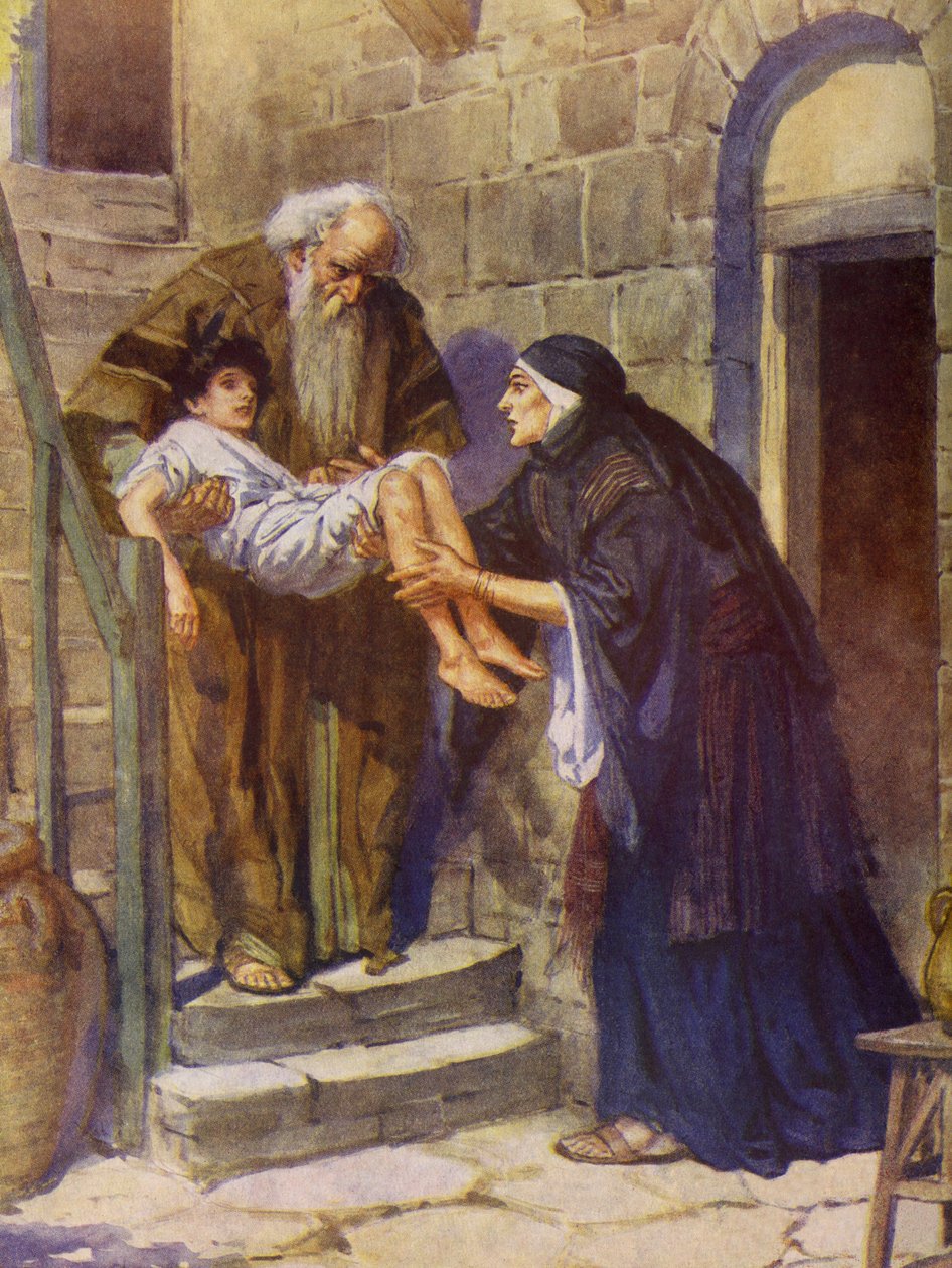 Sieh, sagte Elija, dein Sohn lebt von Charles Edmund Brock