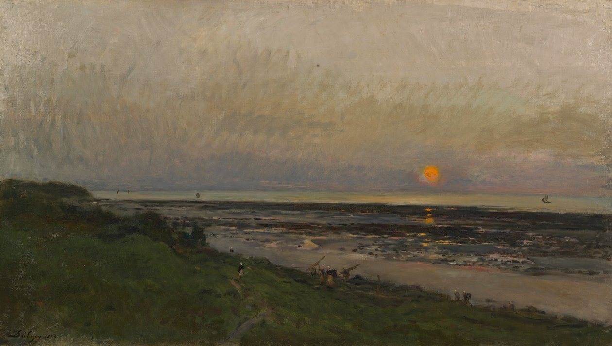 Sonnenuntergang in Villerville von Charles Francois Daubigny