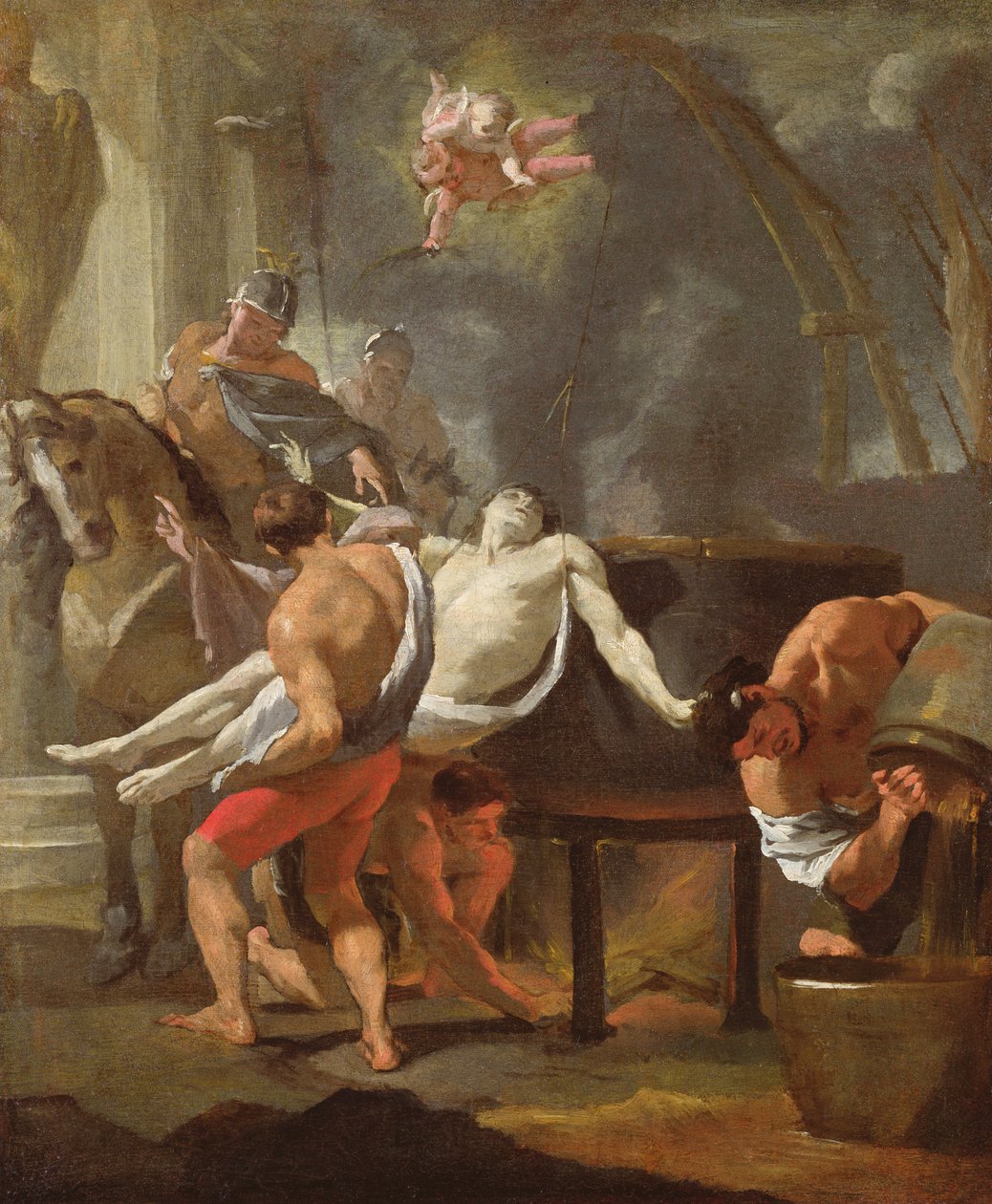Eine Skizze des Martyriums des Heiligen Johannes des Evangelisten, 1641 von Charles Le Brun